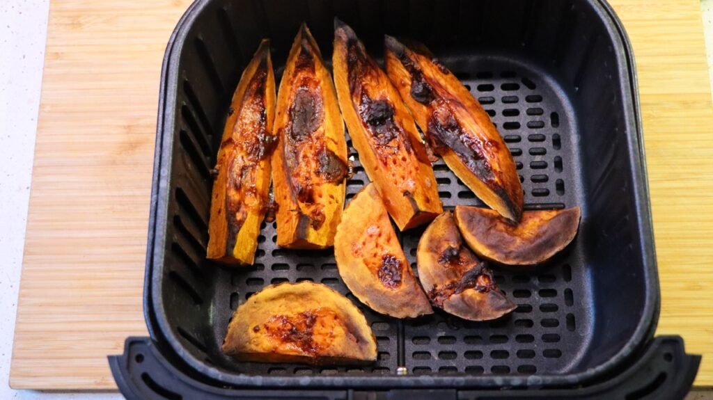 Græskarskiver i airfryer – trin 2