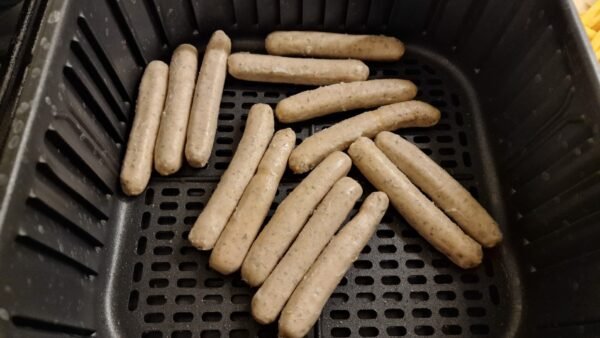 Grillpølser i airfryer – trin 1