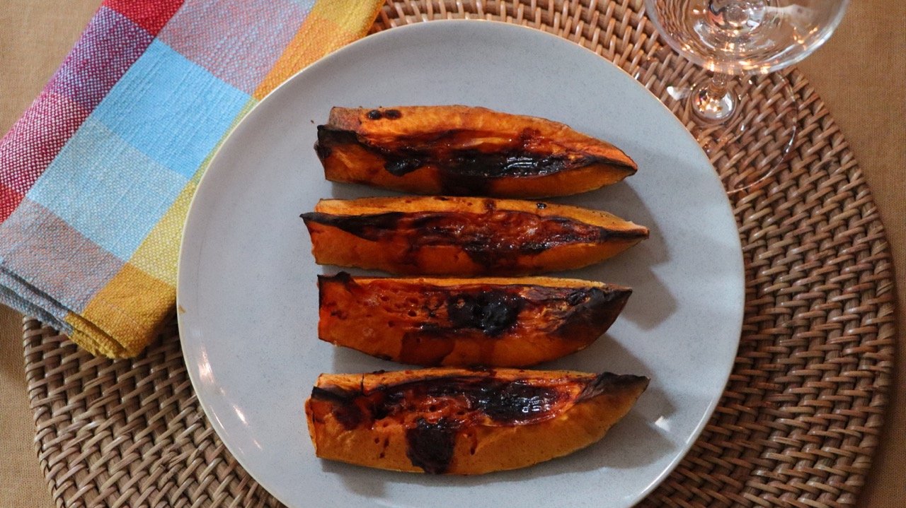Græskarskiver i airfryer – trin 2