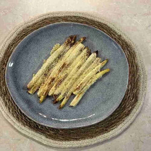 Asparges med parmesan i airfryer