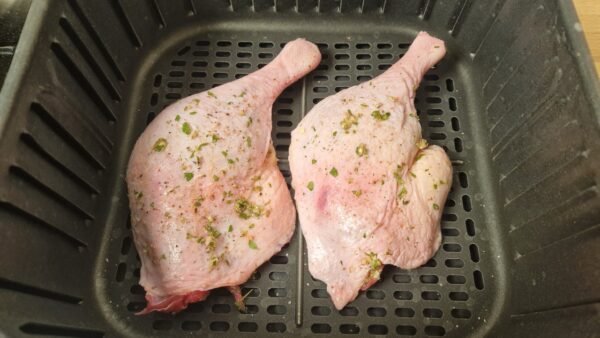 Rå andelår klar til airfryer