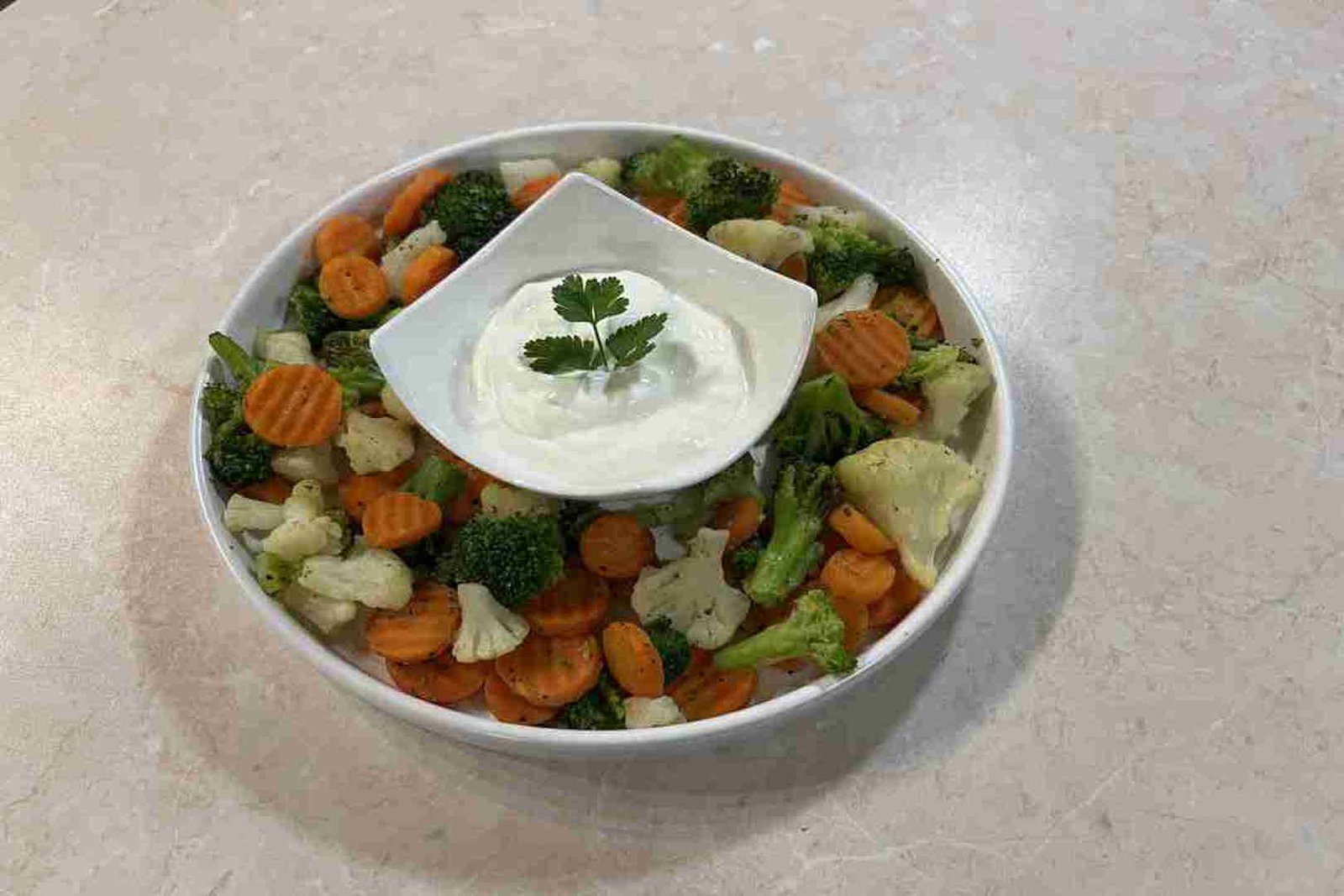 Frosne grøntsager i airfryer