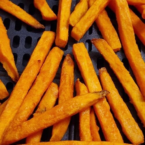 frosne søde kartofler i airfryer