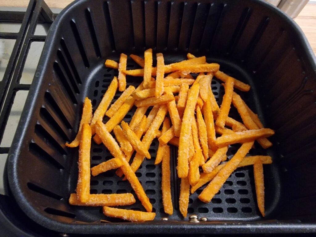 frosne søde kartofler i airfryer