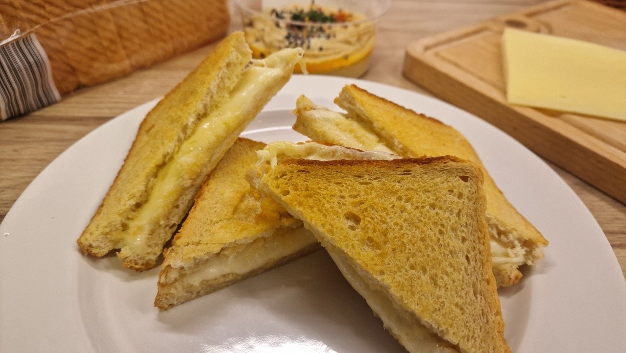Amerikansk grilled cheese i airfryer