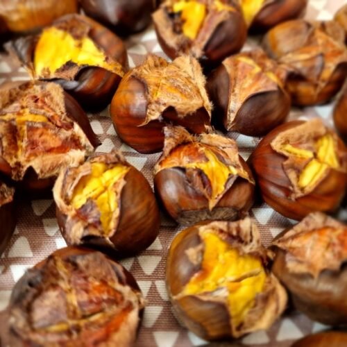 Ristede kastanjer i airfryer